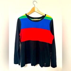 Lauren Ralph Lauren active Colorblock long sleeve top size XL